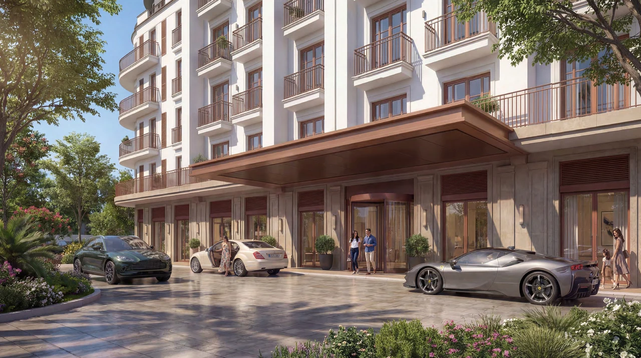 Verdant Residences - חזית הכניסה · Tbilisi Waterfront · הדמיה ראשונית