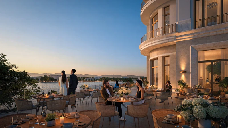 Tbilisi Waterfront — social dining terrace